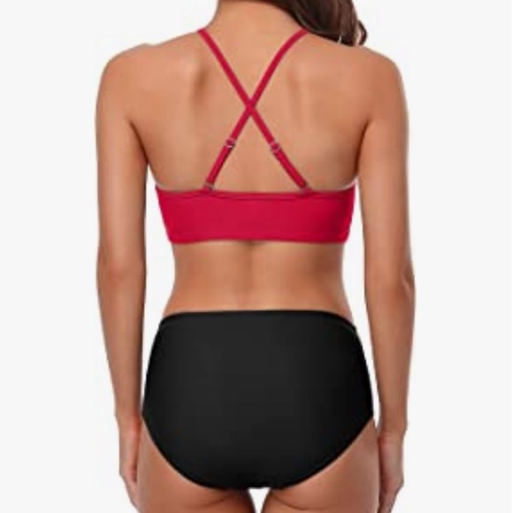 CharmLeaks Women's NIB Halter High Neck Two Piece Bikini Swimsuit M or L - Picture 3 of 11